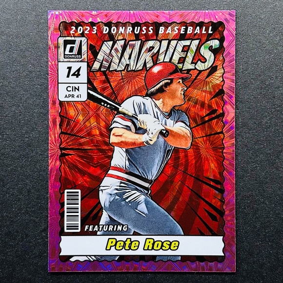 Pete Rose - 2023 Donruss Marvels Pink Fireworks #M5 - Picture 1 of 2